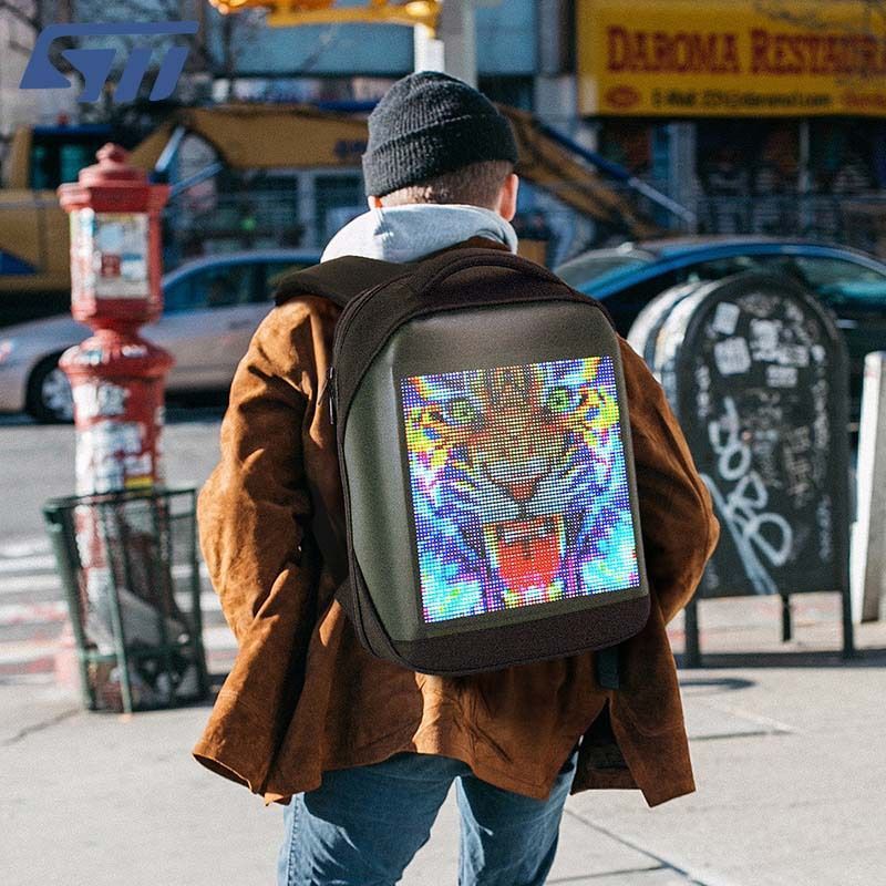 Bluetooth APP, fashionable and trendy led backpack, smart business backpack, waterproof LED display, electronic backpack Item Picture