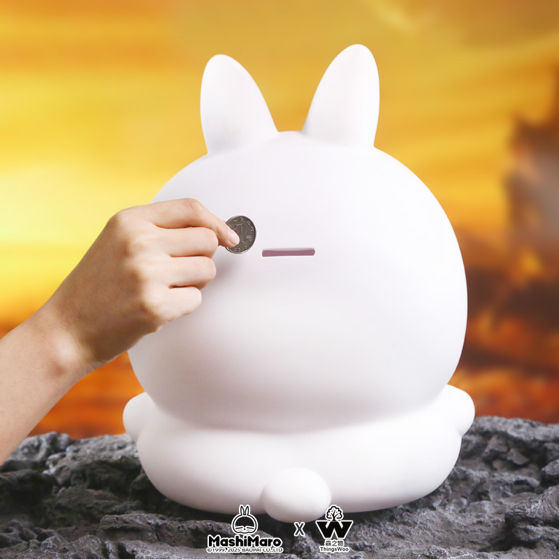 "Rogue Rabbit figurine, cartoon cute Rogue Rabbit large piggy bank magnetic accessory design, desktop figurine wholesale. Specification image