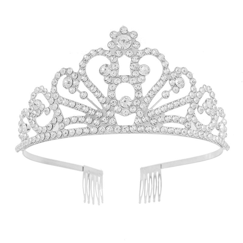 The bride's wedding water diamond crown, a cross-border European and American fashion and elegant combed comb, a full diamond crown, a versatile headpiece for women's banquets Application Scenario
