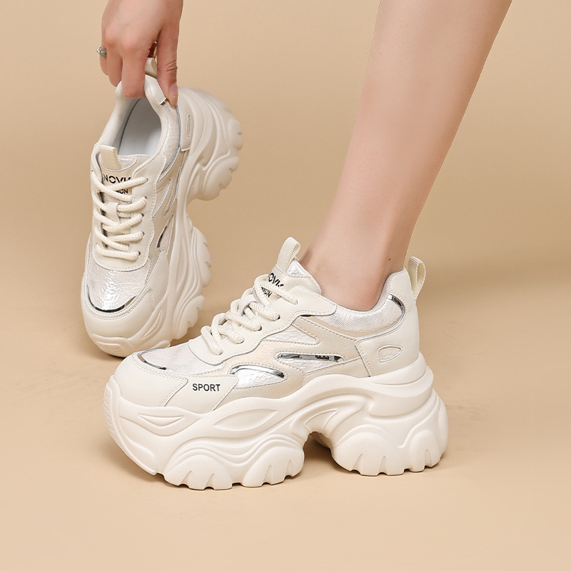 Insole height-increasing dad shoes for women, Spring 2026 new style comfortable and versatile casual shoes for women, thick-soled sports shoes for women