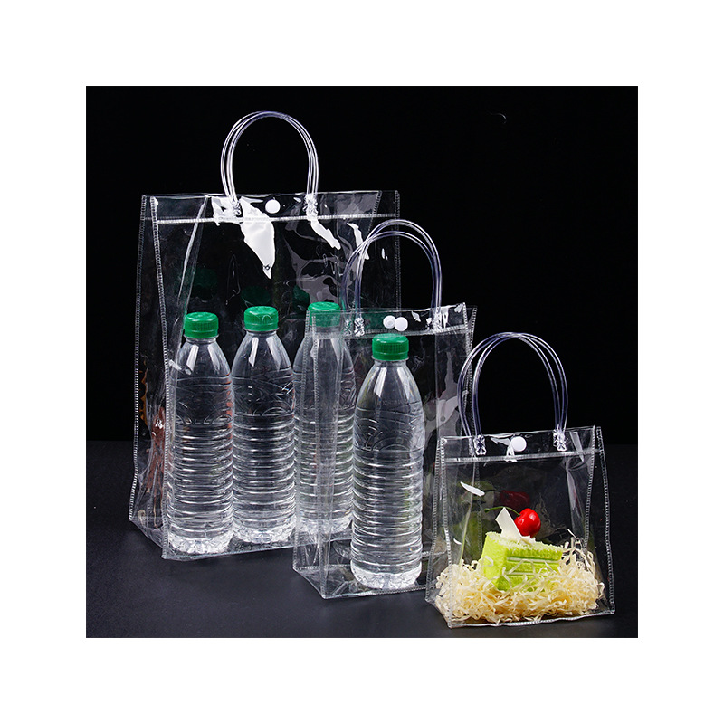 礼品袋/包装袋子透明pvc/袋子pvc六区/塑料袋印刷/高档手提礼品包装袋白底实物图