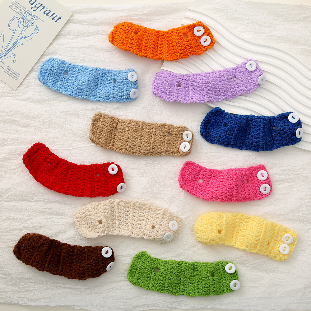 可爱掌门狗毛线带扣子配饰DIY手工钩针公仔玩偶娃娃针织换装辅料