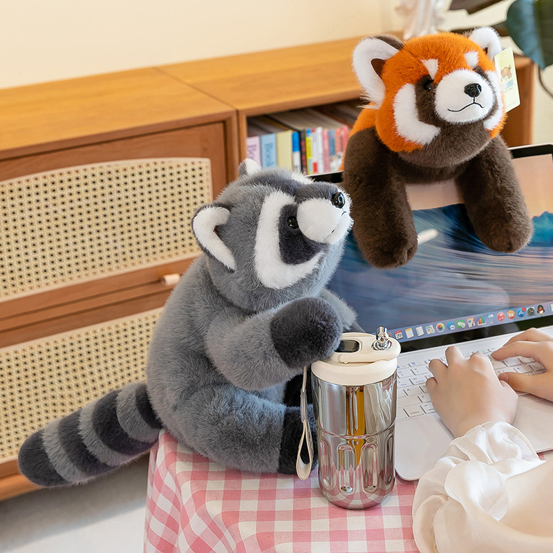 Papa series of cute little raccoon fox plush toys, girls' sleeping pillows, birthday gifts wholesale Application Scenario