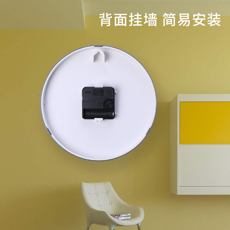 Simple plastic silent wall clock, creative and fashionable living room three-dimensional digital scale clock, round clock wholesale Specification image