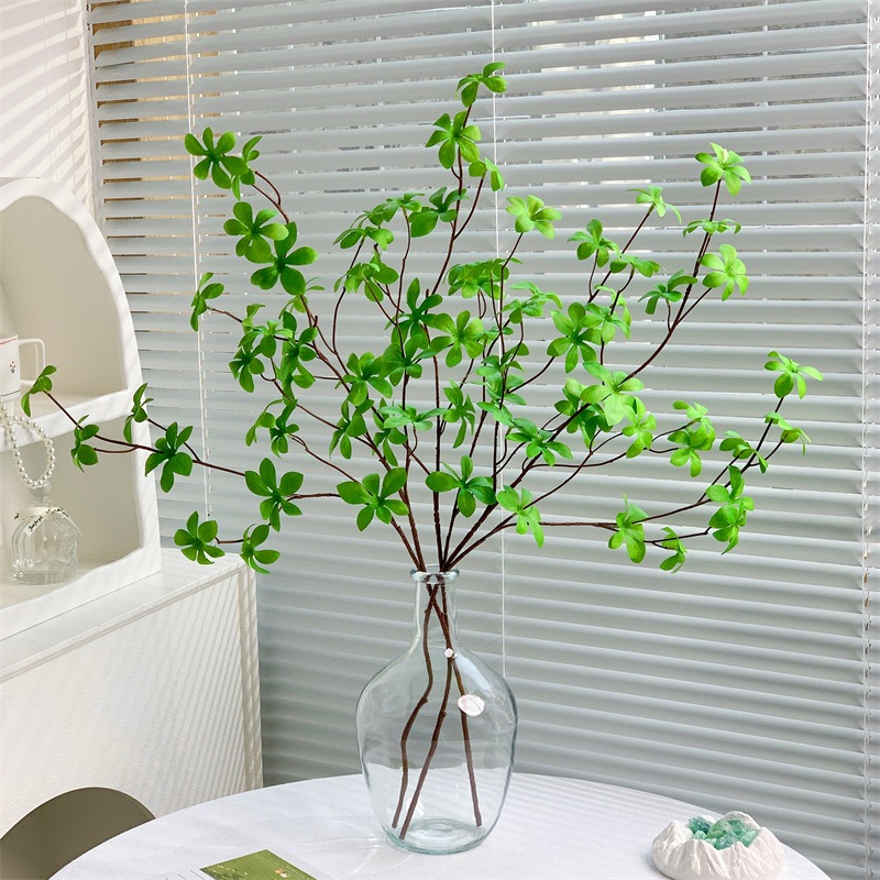 Cream-style artificial green plants, Japanese pendant bells, spider leaves, artificial branches, artificial flowers, artificial flowers, living room decorative flower ornaments Specification image