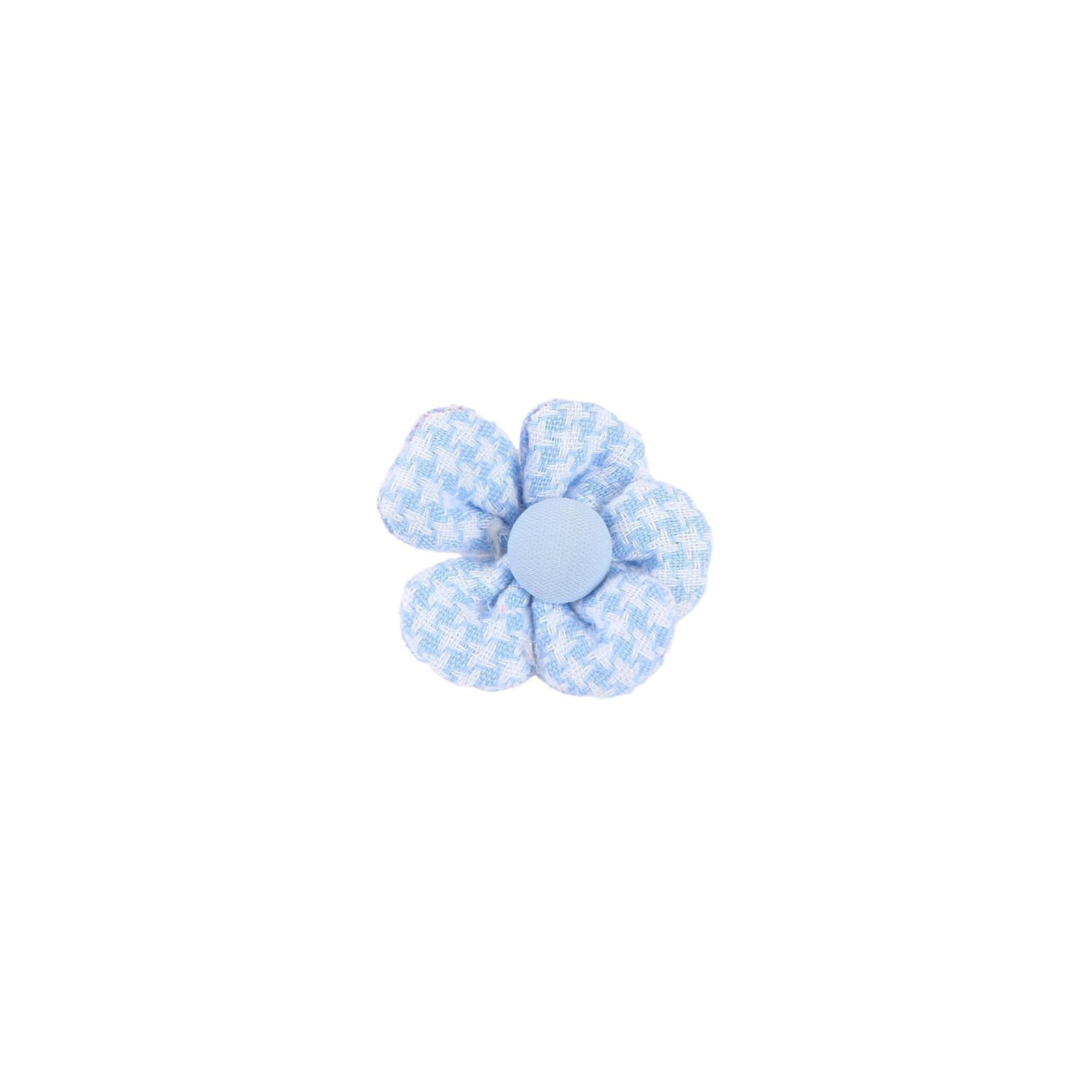 Korean-style fresh and light five-petal checkered pattern decorative small flower flower shoes, hats, clothing, accessories, semi-finished accessories and accessories Item Picture