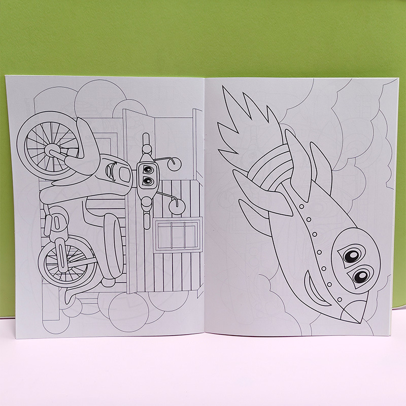 素描本儿童卡通/水画本/刮画纸卡通/刮画纸儿童卡通细节图