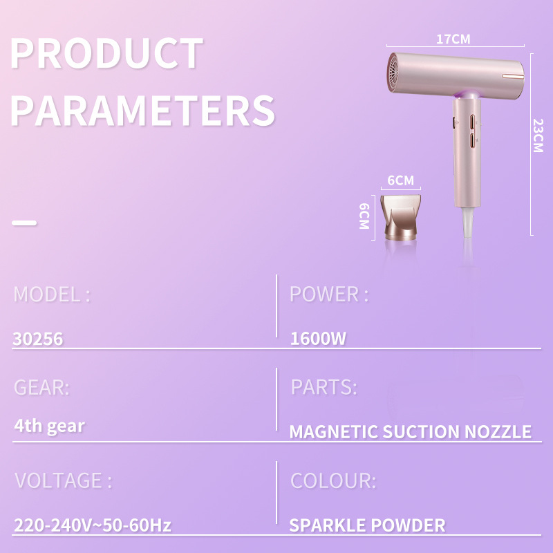 DSP/丹松高速吹风机大功率家用理发店小型大风力电吹风护发白底实物图