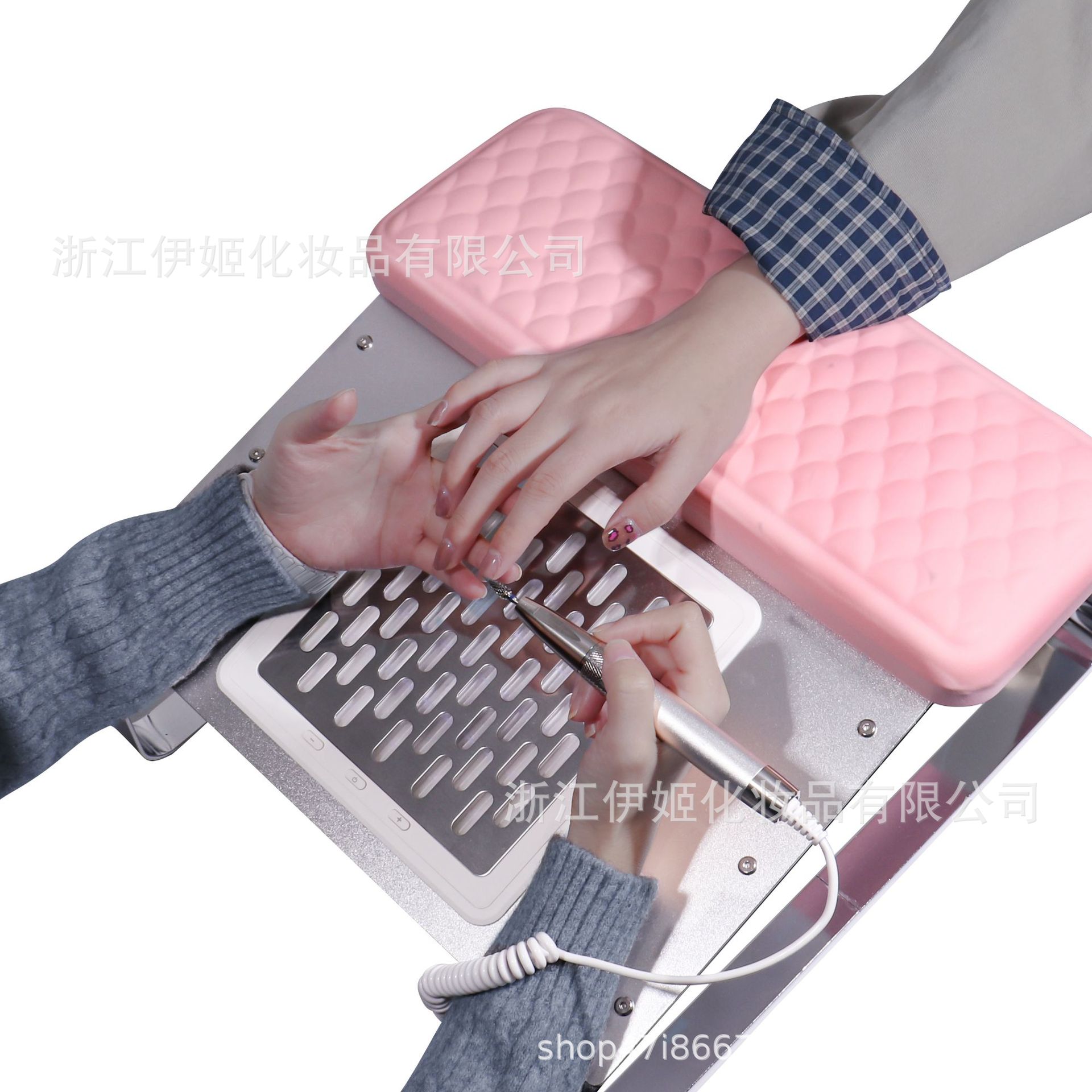 Factory direct supply: 2-in-1 brushless turbine vacuum cleaner for nail art, hand pillow, adjustable suction power, pedicure stand