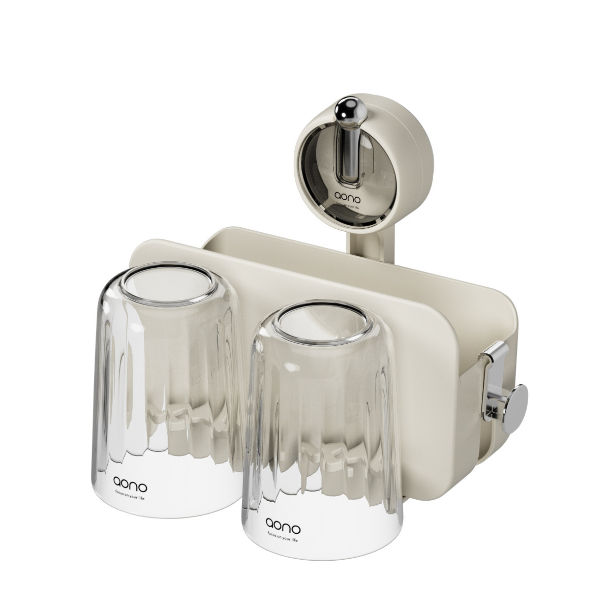 吸盘牙刷置物架免打孔卫生间刷牙杯漱口杯架子壁挂式牙刷架收纳架