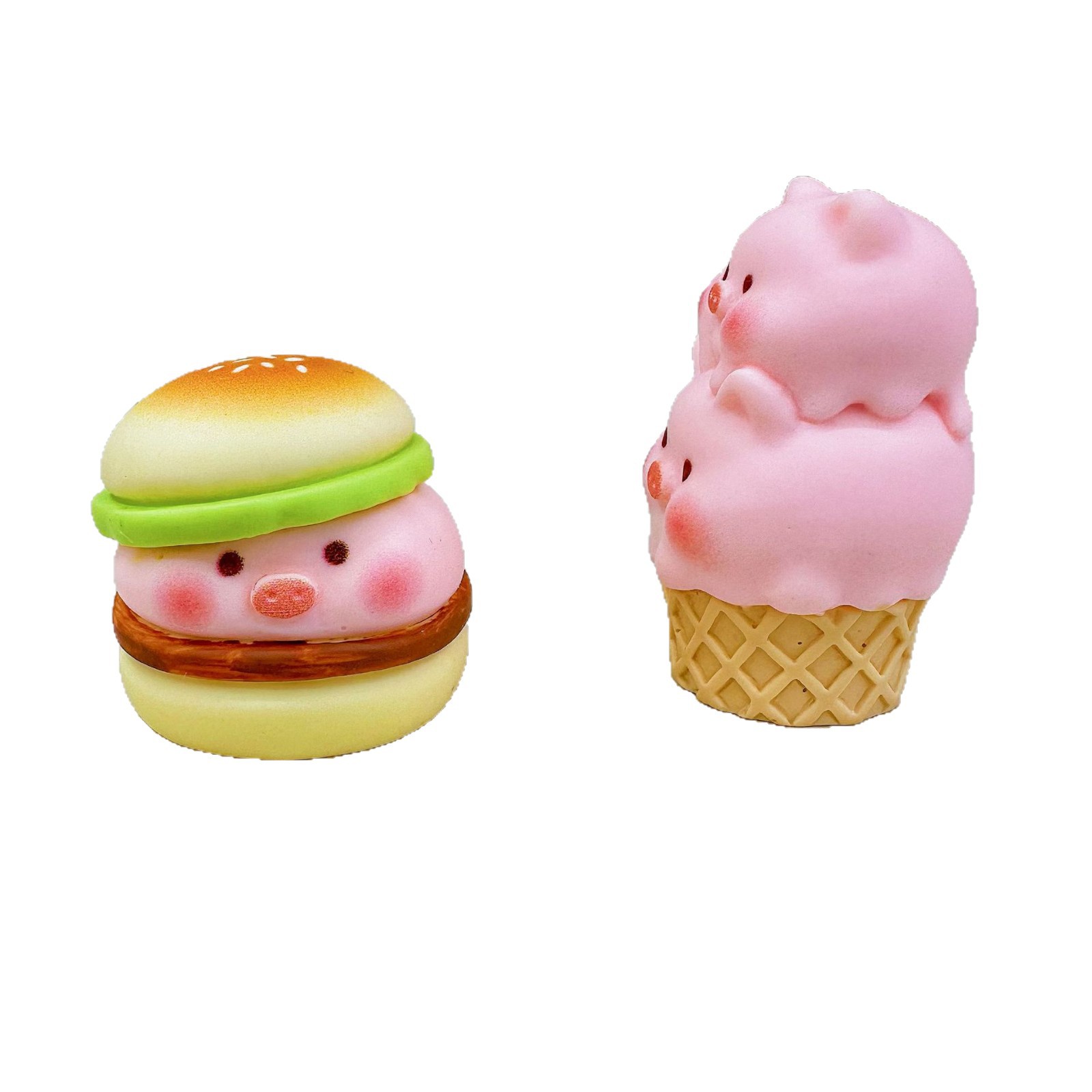 食玩小猪 diy饰品可爱盲盒立体卡通树脂配件配饰桌面办公小摆件白底实物图