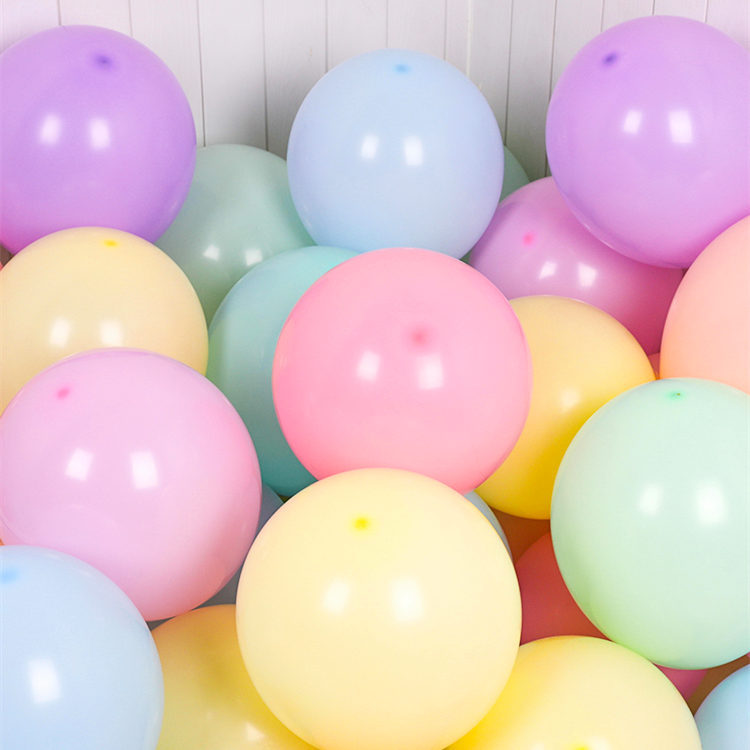 加厚马卡龙色气球结婚庆礼汽球装饰场景布置儿童100个装生日派对