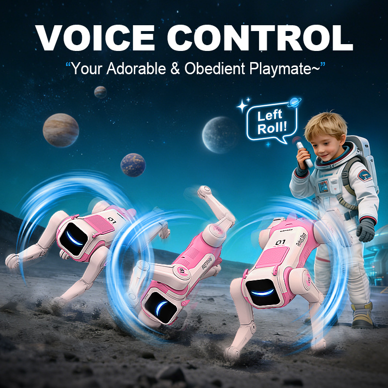 Magic Flip AI stunt robot dog voice command programming remote control Children's toy dog one-piece consignment batch Specification image