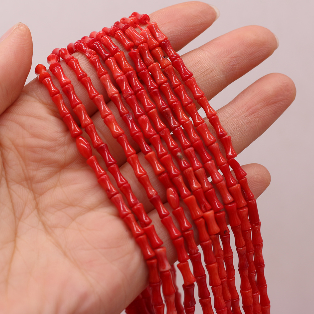 Synthetic coral beaded bamon-shaped DIY jewelry accessories, semi-finished necklaces, bracelets, handcrafted jewelry production and wholesale details Picture