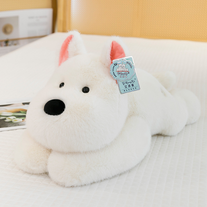 Paomeng West Highland plush toys, girls' sleeping frog cushions, turtle sofa cushions, paomeng sleeping pillows, pink pig figurines Specification image