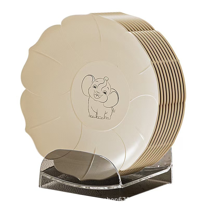 Plastic bone-spitting plates, household dining table garbage residue plates, snack dry plates, fruit plates, tabletop bone-spitting small plates, pastries Item Picture