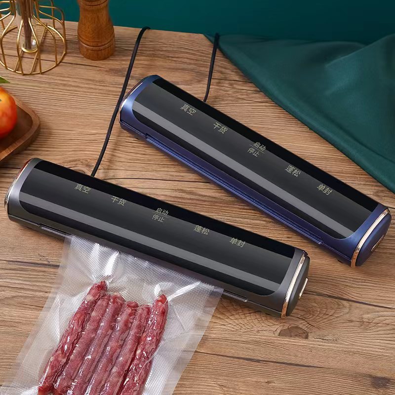 Kitchen household vacuum machine, fully automatic plastic sealing machine, small vacuum sealing machine, food preservation machine, sealing machine, cross-border details Picture