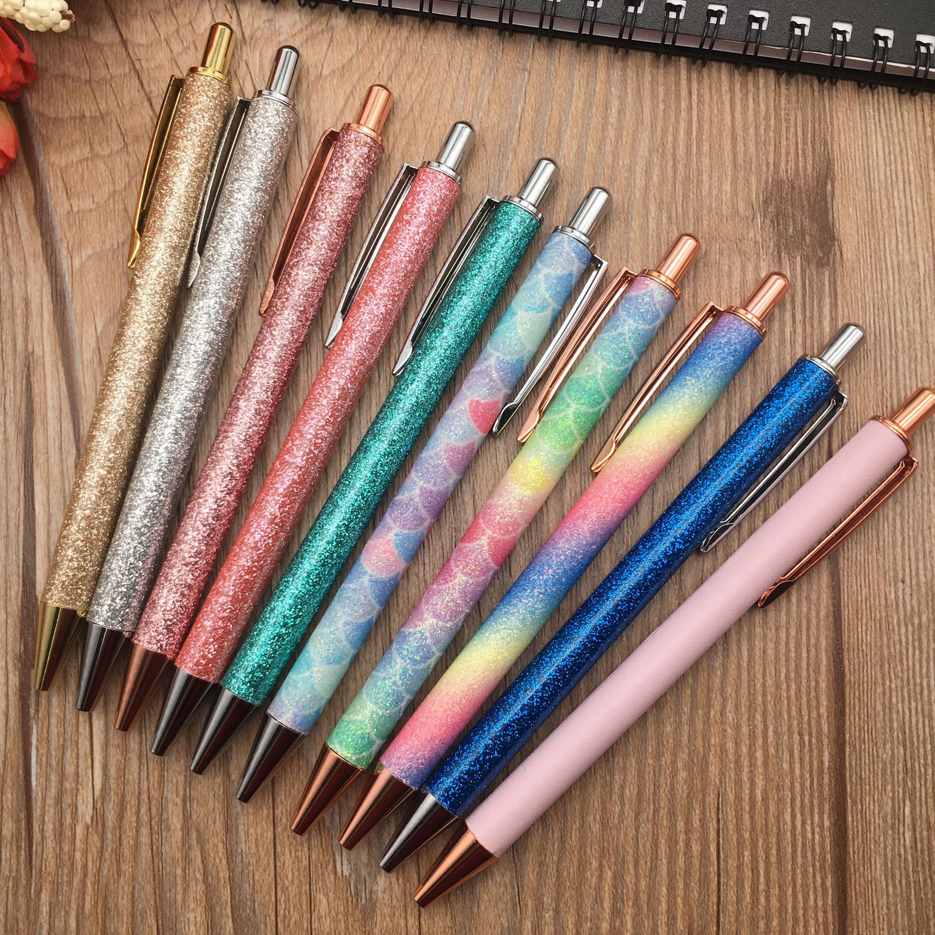 Copper all-metal ballpoint pens, press cover pens, advertising pens, gift pens, metal pens in stock full figure
