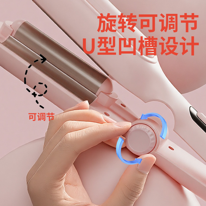 Cross-border multi-functional French egg roll curling iron adjustable size, egg roll water ripple large wave perming wonder details Picture