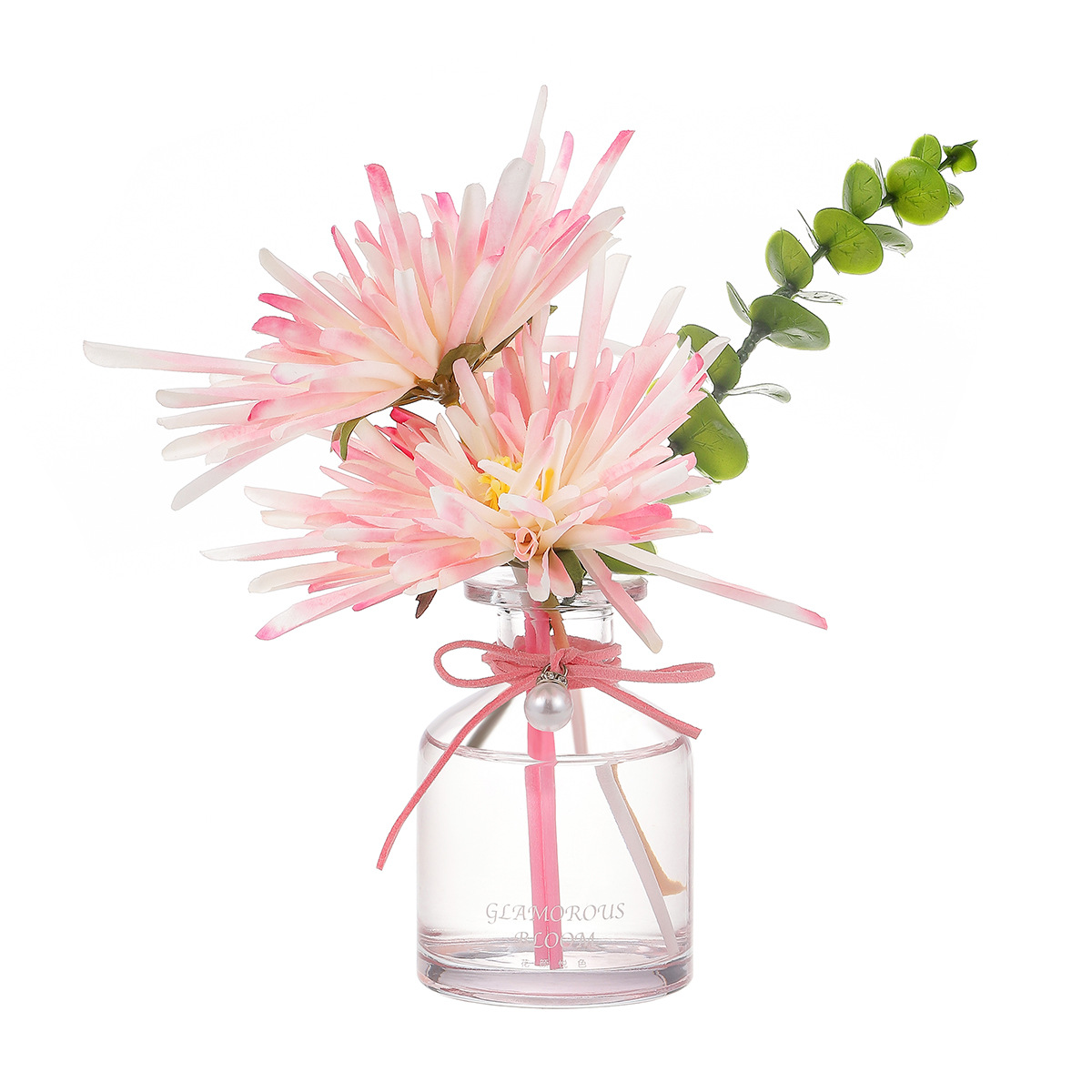 Flower arrangement, home dried flowers, flameless aromatherapy essential oils, home rattan fragrance ornaments, fresh and deodorizing air in the bedroom Item Picture