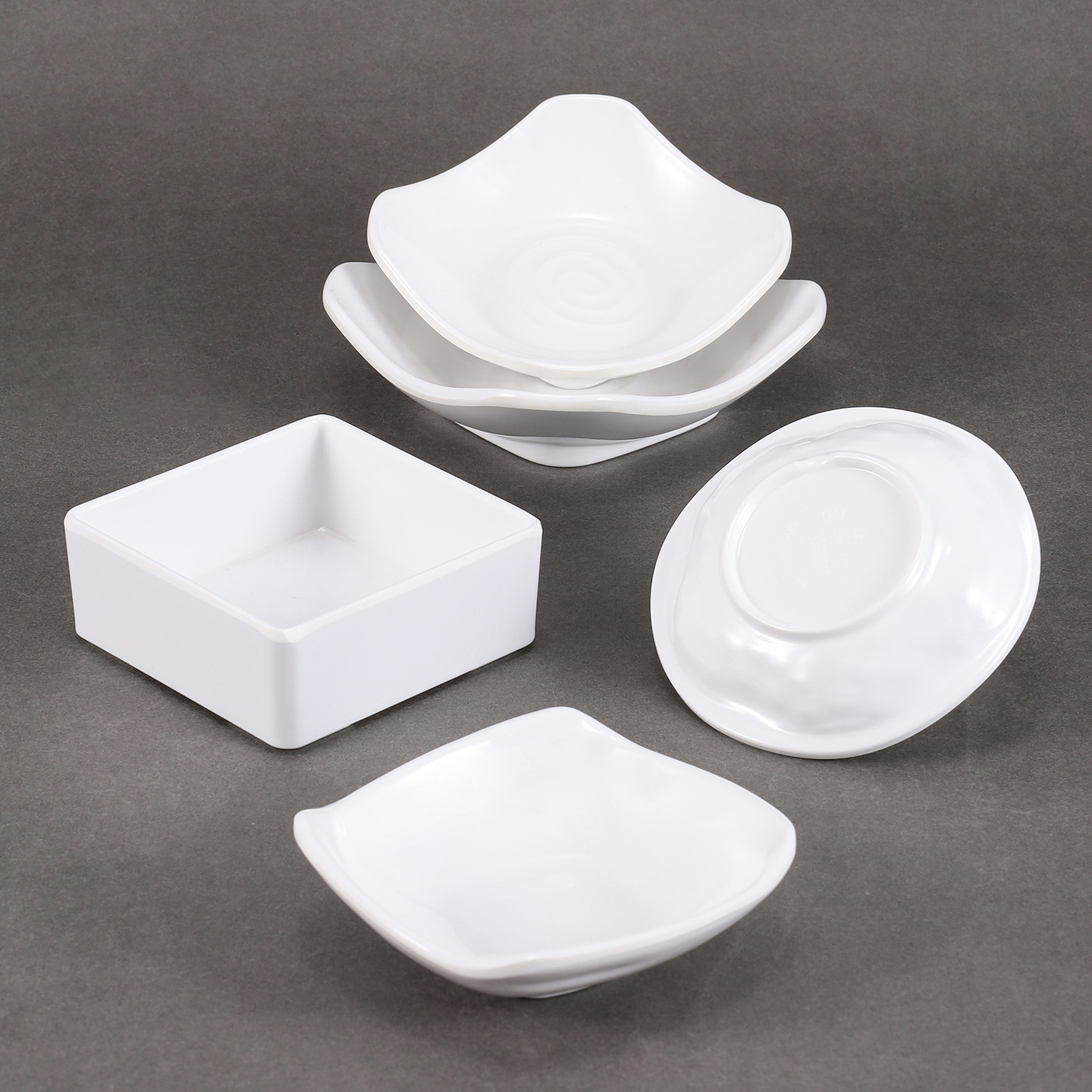 Melamine small plates, imitation porcelain Korean round plates, cold dish plates, snack plates, hot pot and barbecue dipping plates, seasoning plates, commercial details Picture