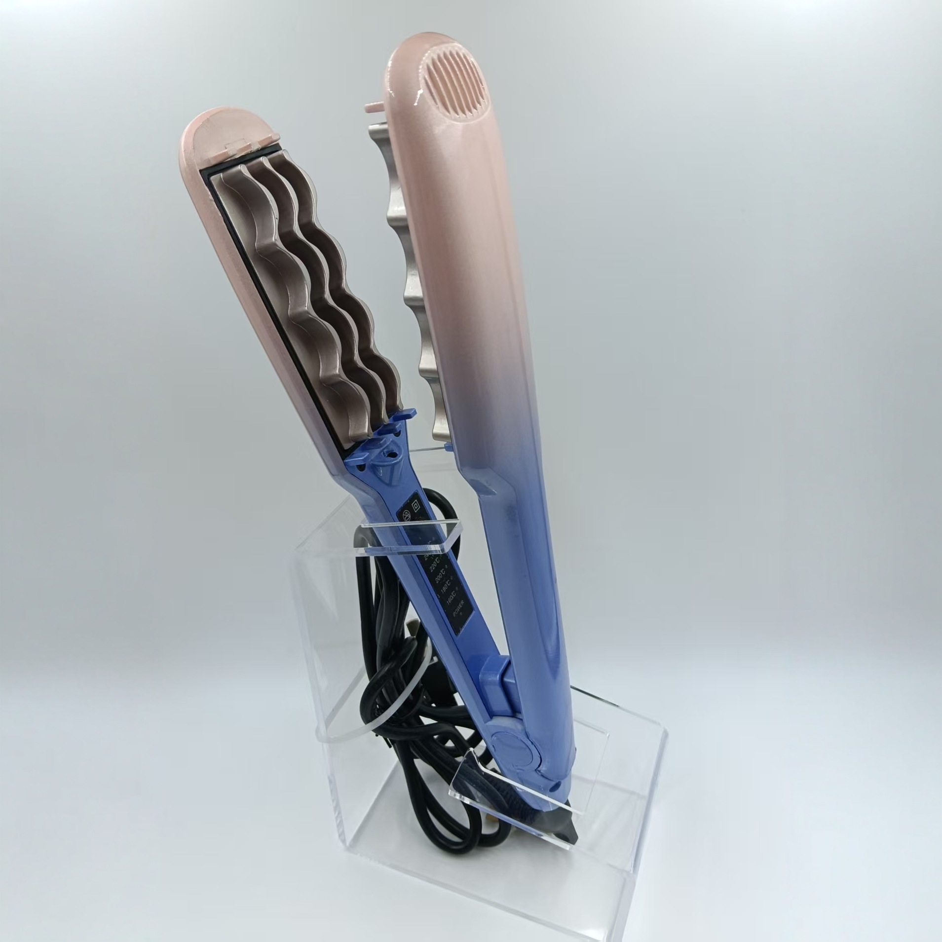 渐变色蛋卷头卷发器负离子护发泡面卷懒人直卷两用夹板跨境外贸款细节图