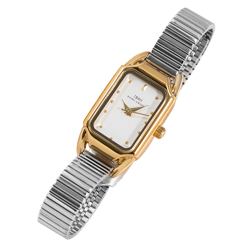ibso women's watch, a niche, light luxury, simple and retro square, trendy, light luxury automatic women's watch, genuine product details Picture