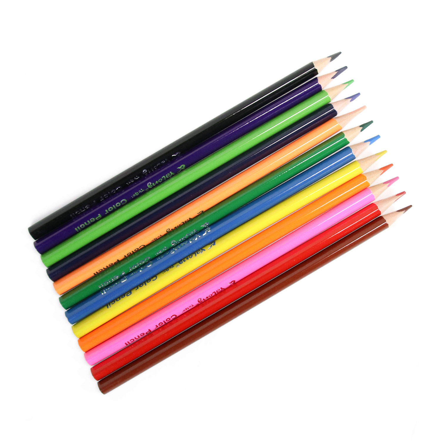 Yalong wholesale 12-color classic black metal hardcover colored children's pencils for student art supplies Specification image