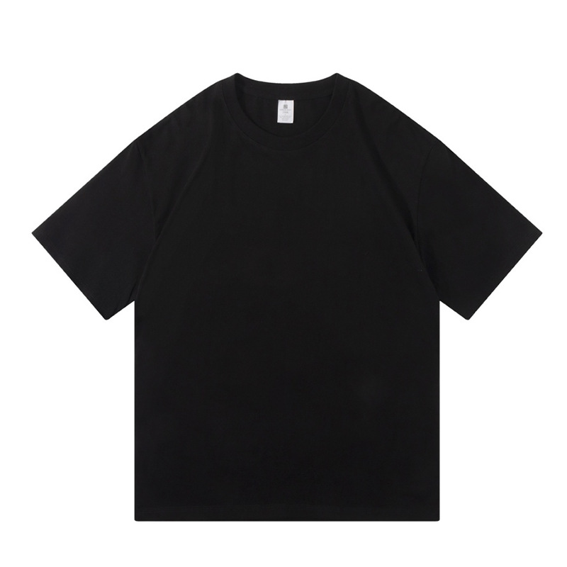 Verano 100% algodón camiseta manga corta 200g cuello redondo camiseta peinada versátil color sólido moda mujer versátil Item Picture