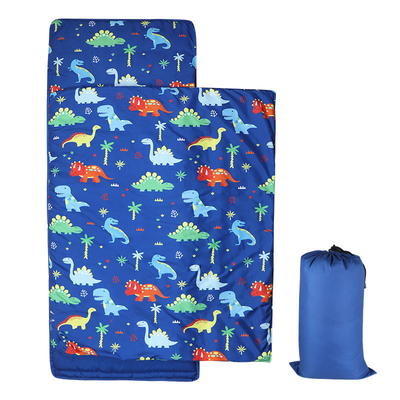 Kindergarten nap sleeping bag, dinosaur children sleeping bag, portable folding primary school sleeping bag, thickened cartoon sleeping bag for autumn and winter Item Picture