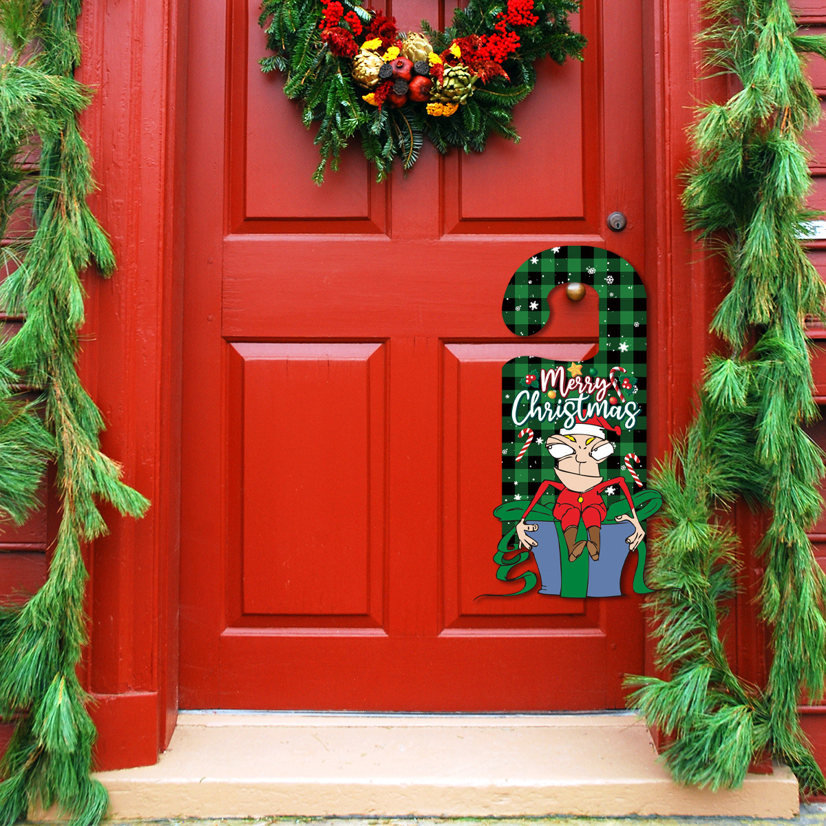 The new cross-border Christmas "MerryChristmas" collection features door handles, door hangers, decorative props and ornaments Specification image