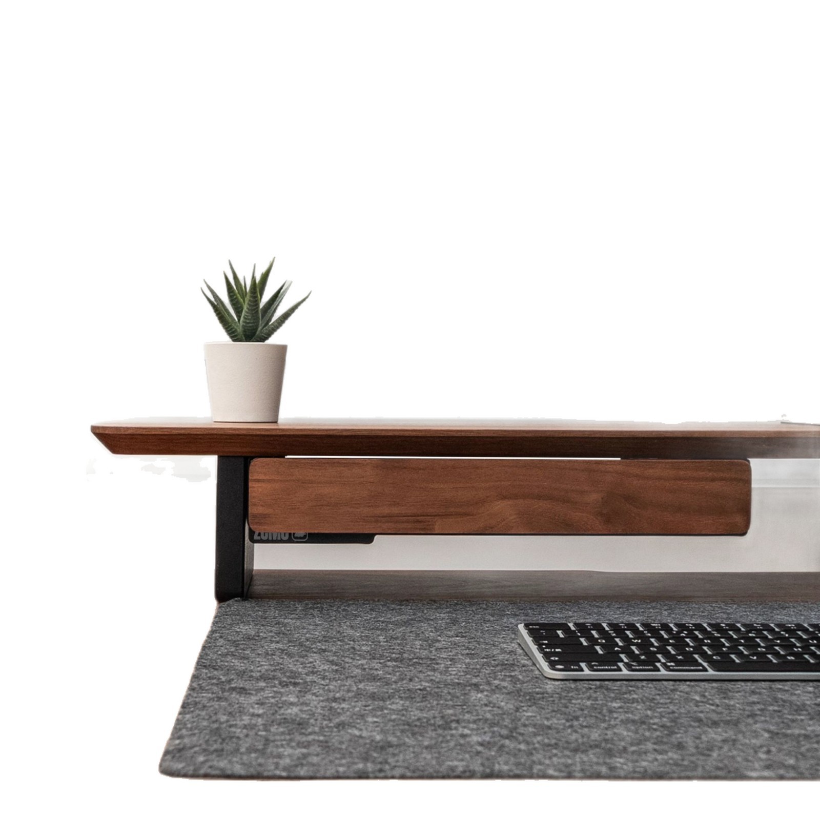 【 Wood Making 】M series under-table accessories Storage drawer slide rail damping silent drawer Solid wood black walnut storage Item Picture
