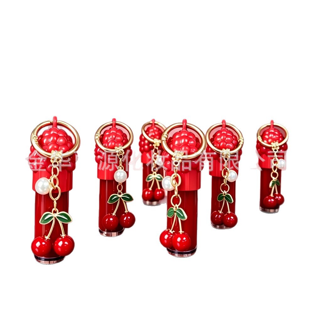 foreign trade OEM Brazilian fruit lip oil ODM with pendant strawberry lip gloss keychain raspberry lip gloss Item Picture