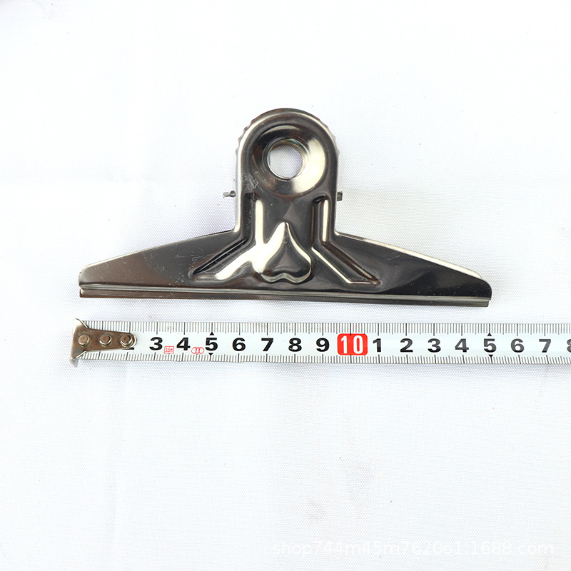 Thickened large-sized ticket, stainless steel ticket holder, home clip, butterfly drawing board clip, stationery clip ticket Item Picture