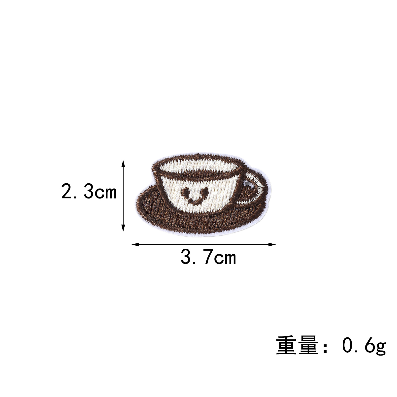Creative cartoon cake, coffee, embroidery, patchwork, accessory, self-adhesive patch, label, children's clothing accessory manufacturer wholesale Item Picture
