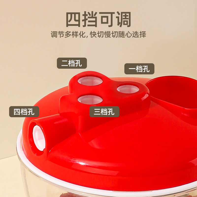 Hand-cranked vegetable cutter, meat grinder, kitchen multi-functional household garlic mashing device, garlic puree device, garlic mincing device, vegetable grinder, complementary food machine Application Scenario