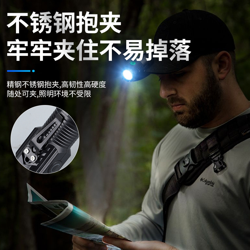 New cross-border mini flashlight portable LED lighting lamp, outdoor long-lasting lithium battery camping hooded lamp Application Scenario