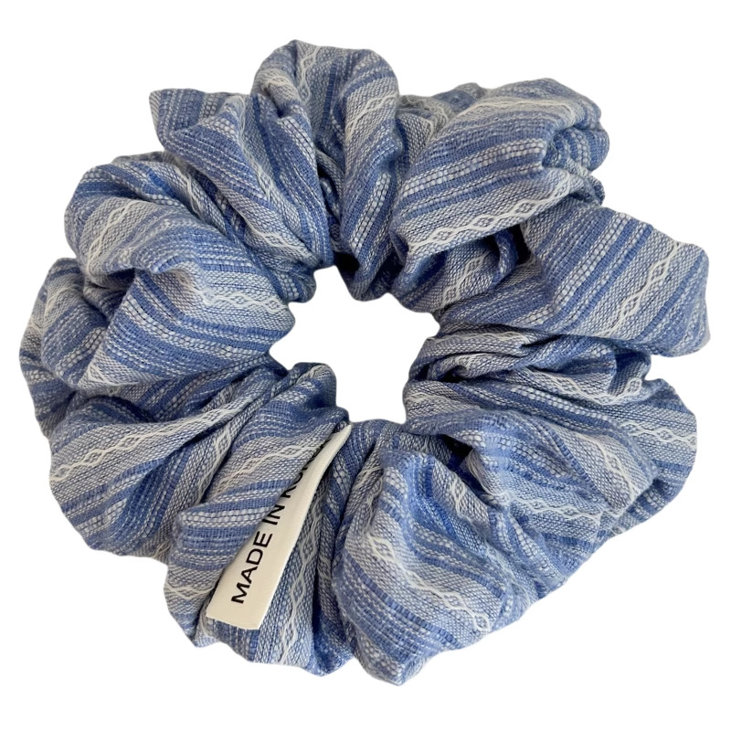 Korean style colorful striped large intestine hair band female Internet celebrity 2025 new summer high-J-look bun hair rope accessory Item Picture