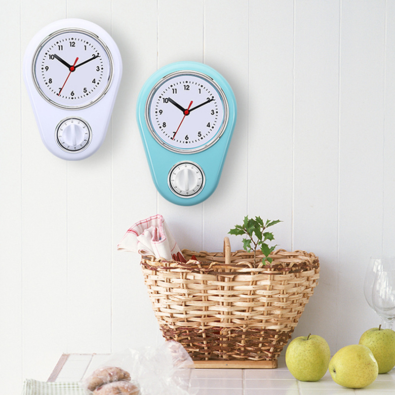 In-stock timer wall clock for kitchen use, silent, precise, simple, creative, easy to operate, household quartz clock retail details Picture