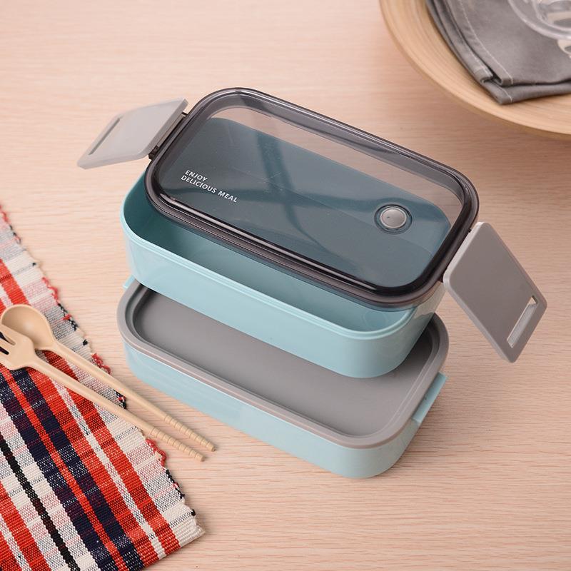 Factory direct sales of multi-layer compartmentalized lunch boxes, plastic sealed lunch boxes for adults and students, and lunch boxes available for wholesale with logo printing details Picture