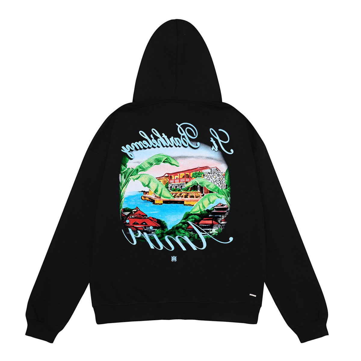 Cross-border wholesale of leopard print gradient letter logo angel hoodies, sweatshirts, couple outfits and coats for both men and women Specification drawing