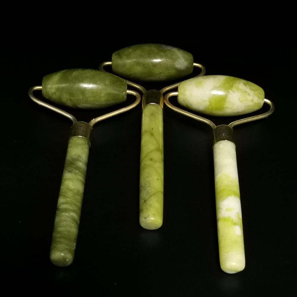 Natural Xiuyan jade single-head roller massager facial massage tool, direct sales from the manufacturer for beauty salons details Picture