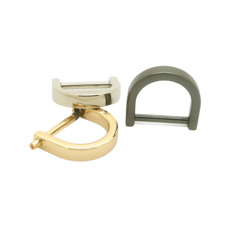 Alloy semi-circular ring hardware luggage buckle, detachable screw D-ring, high load-bearing capacity, anti-breakage, suitable for multiple scenarios Item Picture