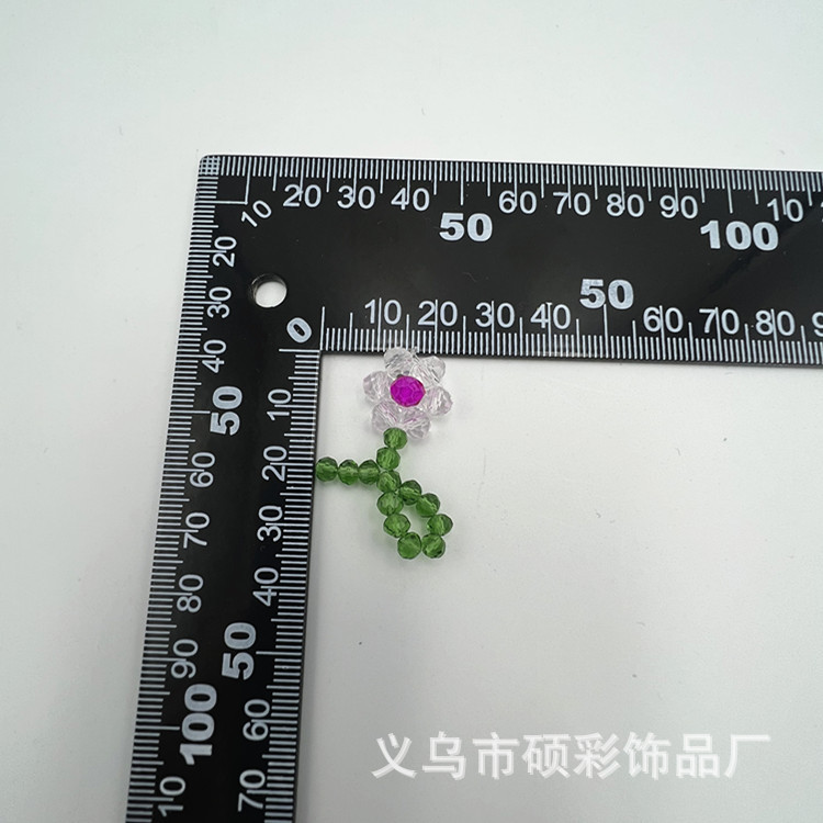 Factory stock of hand-woven colored flower glass beads, crystal beaded jewelry accessories, earrings materials Specification image