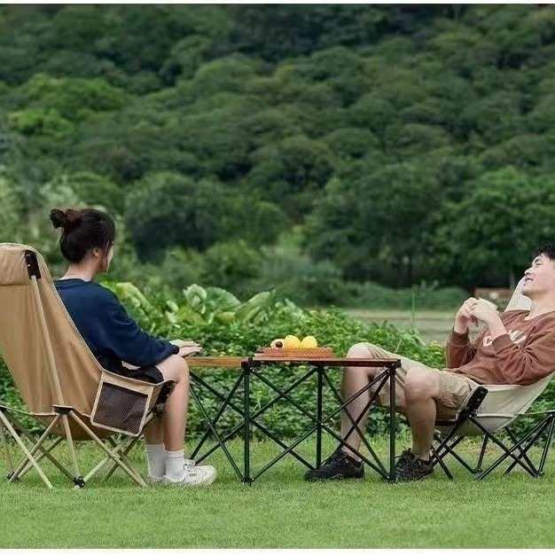 Outdoor high-backed moon chair, camping folding small stool, Ket chair, fishing chair, beach chair, camping equipment Specification image