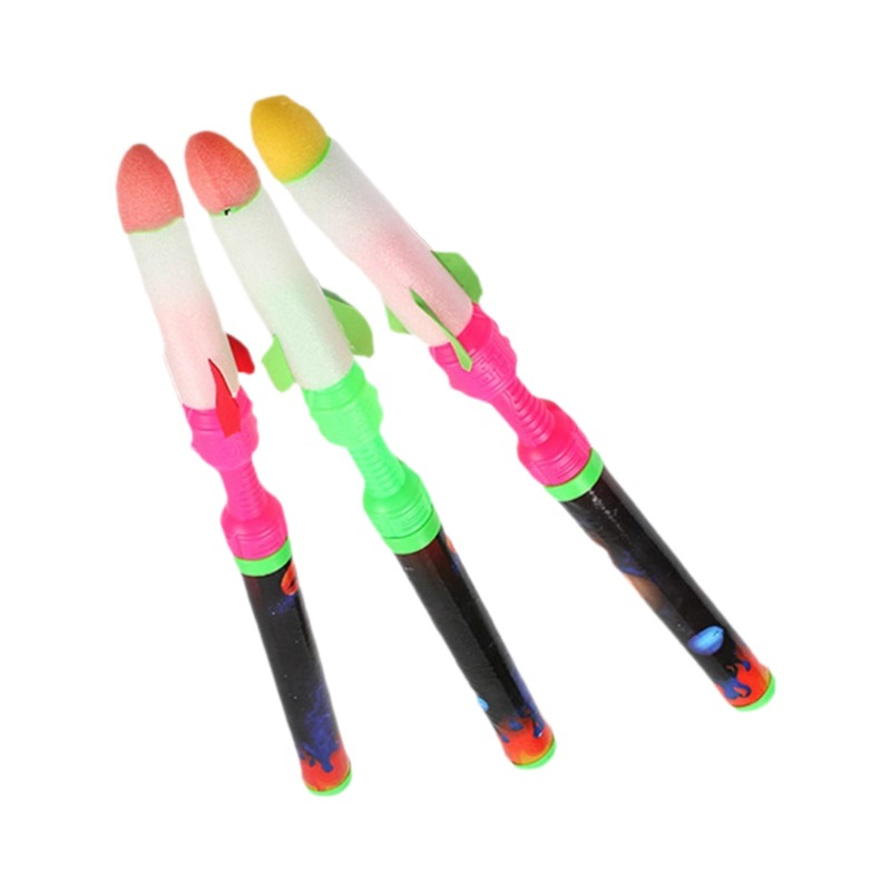 On Children's Day, small gifts such as flashing pneumatic rocket launchers are available at the street stall square, and large-sized flying toys are set up Item Picture