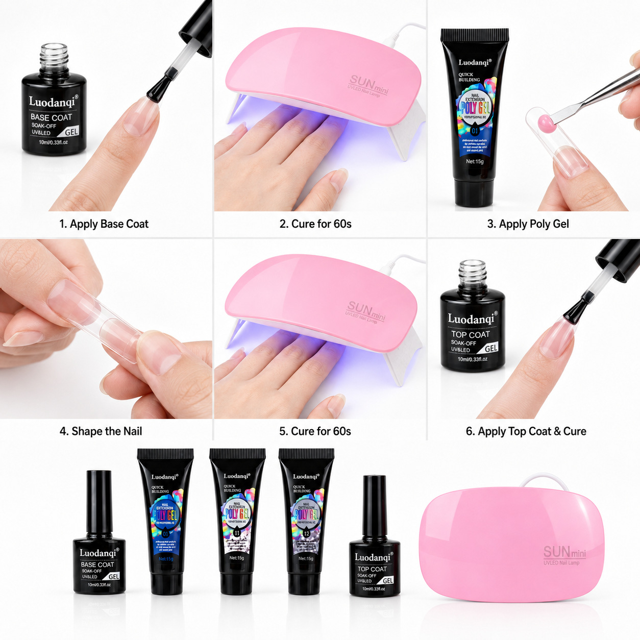 New extended rubber sleeve box in stock, a must-have for beginners in manicure, specially designed for cross-border use in manicure details Picture