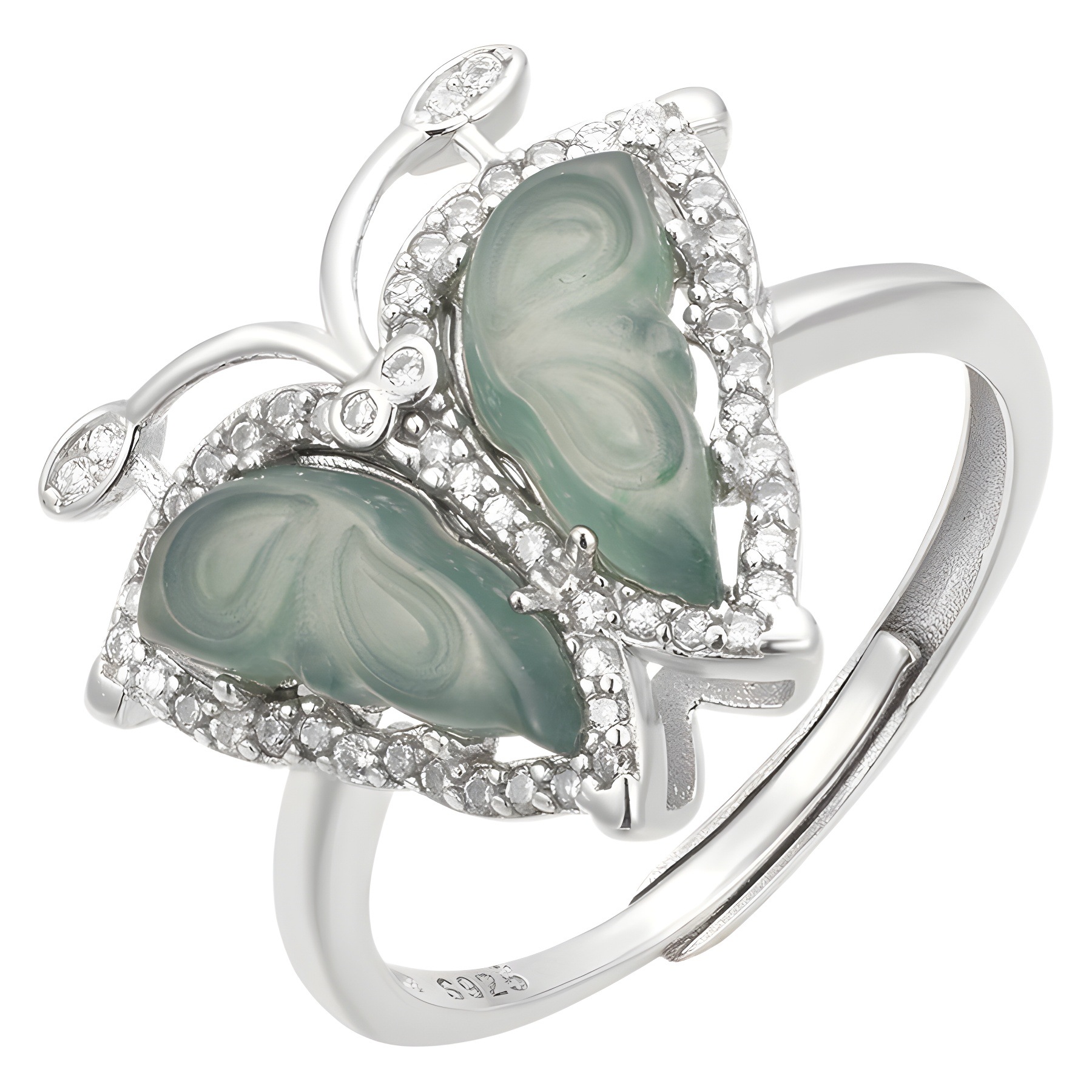 戒指/925银戒/韩版戒指不掉色/莫桑钻戒指/珍珠戒指白底实物图