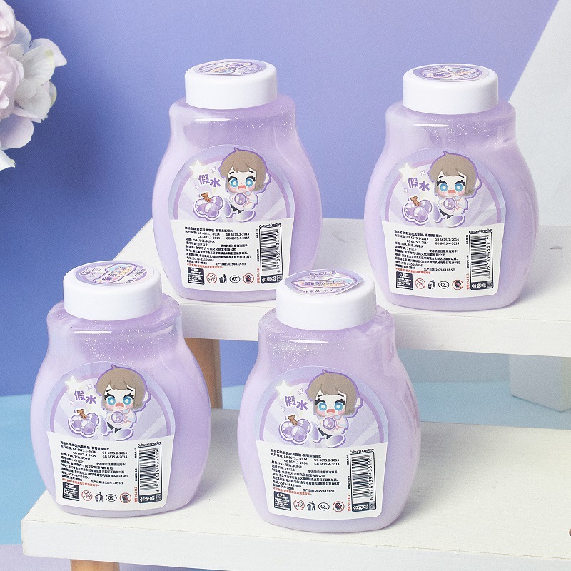 New grape jam water slime for children, popular bubble stress-relieving crystal mud, non-toxic, safe and non-sticky wholesale details Picture