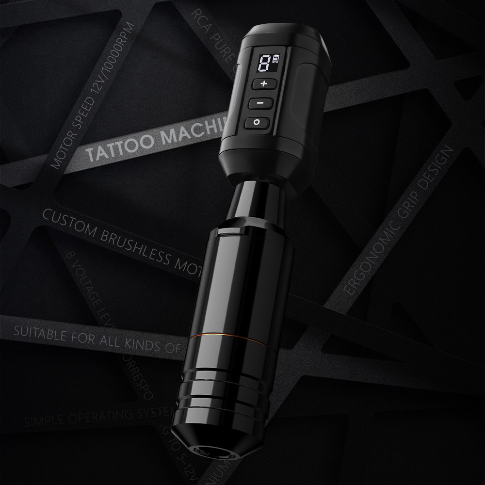 shanilak  夏力三代RCA无刷短笔打雾割线刺青纹绣一体纹身器材用品